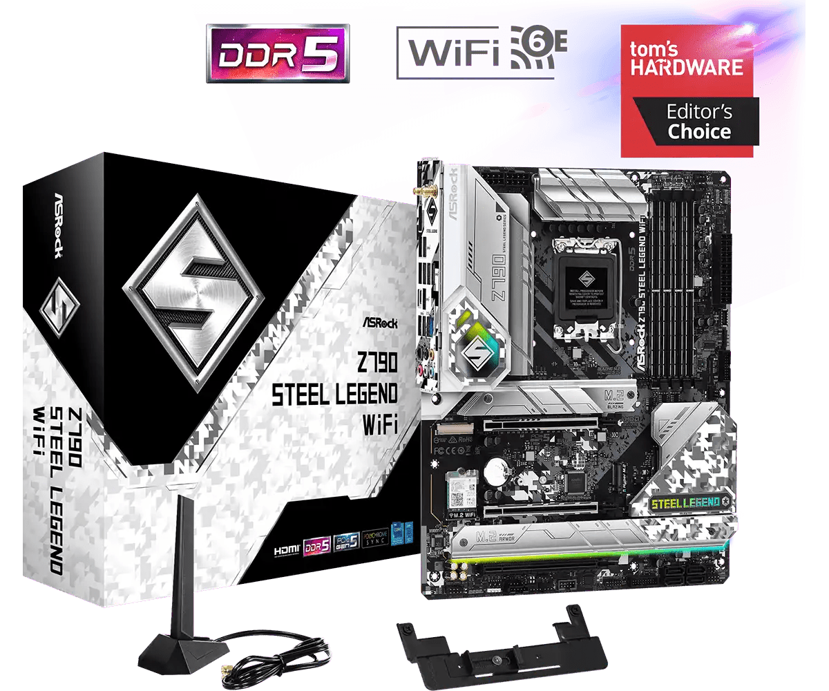 ASRock Z790 Steel Legend WiFi LGA 1700 Socket Intel Motherboard | 90 - MXBKD0 - A0UAYZ - Vektra Computers LLC ASRock Z790 Steel Legend WiFi LGA 1700 Socket Intel Motherboard | 90 - MXBKD0 - A0UAYZ - Vektra Computers LLC